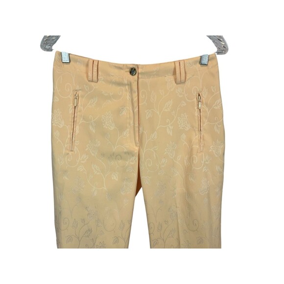 Jamie Sadock Active Capri Pants Womens Size 6 Stretch Pastel Orange Floral - Picture 3 of 9